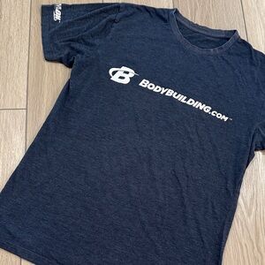 Bodybuilding.com Spellout Logo Graphic Shirt Sz M Fitness Bodybuilding Fit